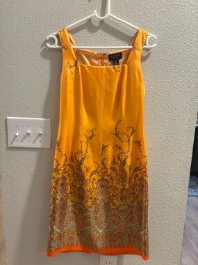 Ann Taylor 100% Silk Paisley-Print Sleeveless Midi Dress